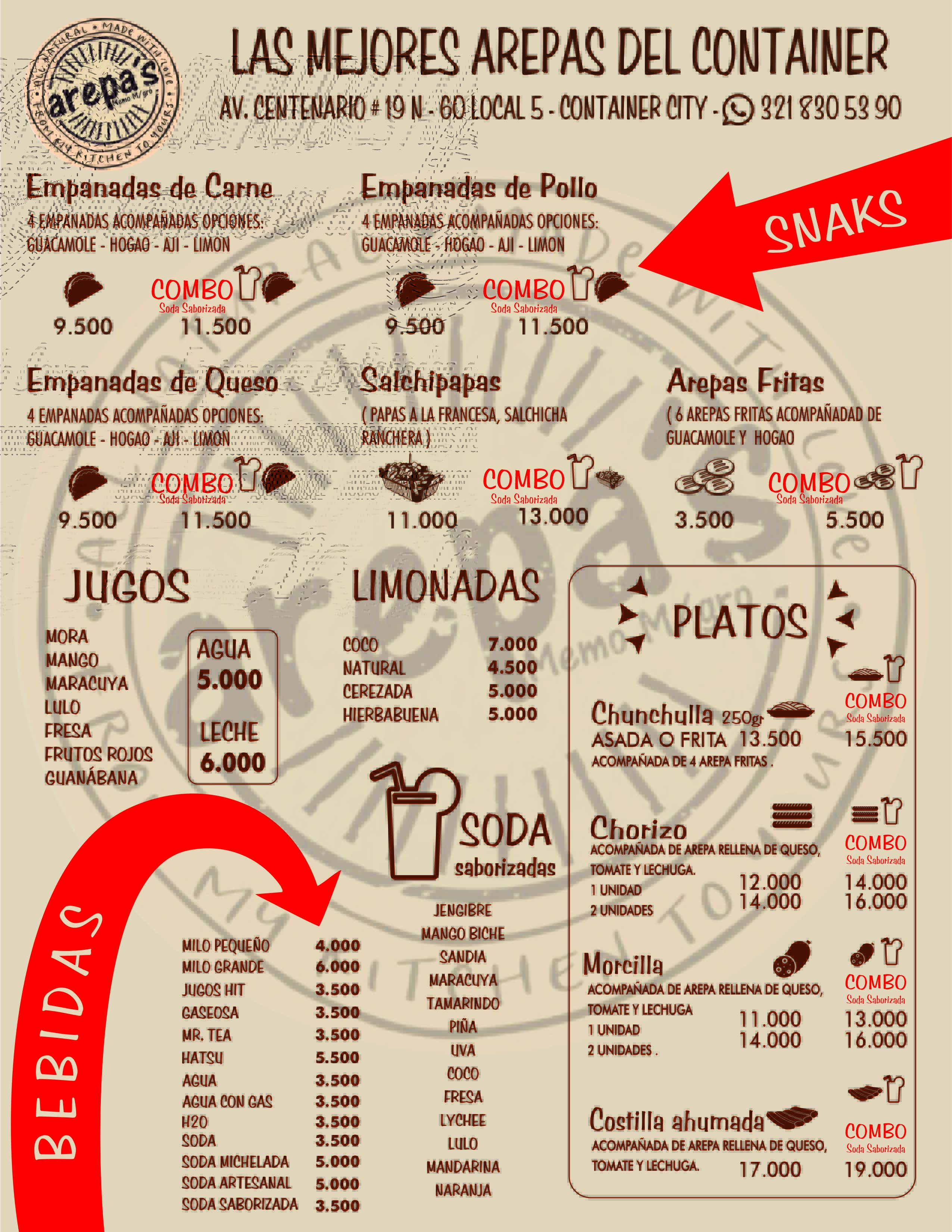 Carta de Arepas — página 2